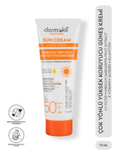 DERMOKİL SUN CREAM ÇOK YÖNLÜ YÜKSEK KORUYUCU GÜNEŞ KREMİ SPF50 75ML