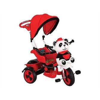 Babyhope 127 Little Panda Tenteli Üç Teker Bisiklet-Kırmızı Siyah (Outlet)